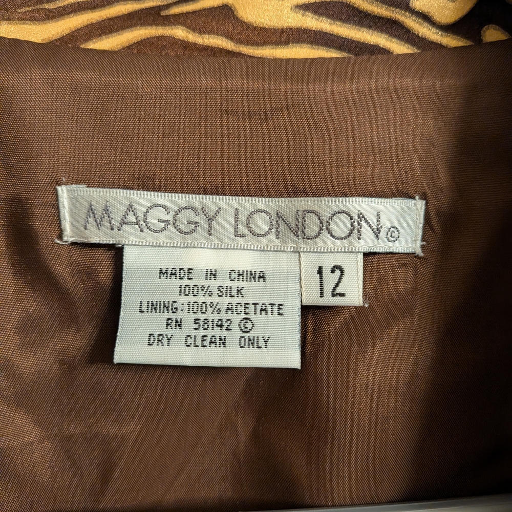 Maggy London Brown and Tan Zebra Print Jacket - Picture 3 of 3